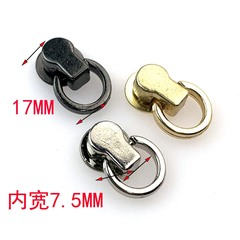 Ringed Monk's Head Pacifier Pin in Zinc Alloy – DIY Phone Case Hanging Loop & Metal Bag Accessory