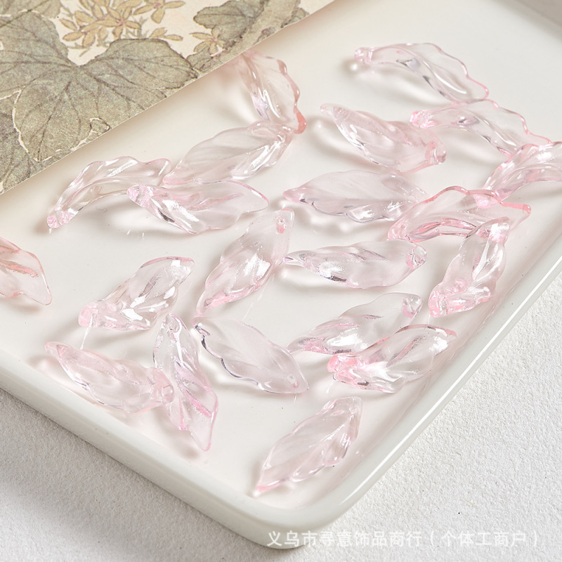琉璃珠配饰海草叶子异形26mm串珠散珠子手工diy手链饰品配件材料|undefined