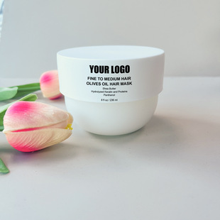 Cross-Border Neutral Logo-Free Spot 236ml Olive Oil Improves Frizz, Repairs and Smoothes Hair Mask