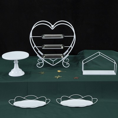 Decoración de mesa de postre de estilo europeo en forma de corazón estante bandeja de la torta decoración de la Mesa de la boda traje creativo té de la tarde Merienda rack