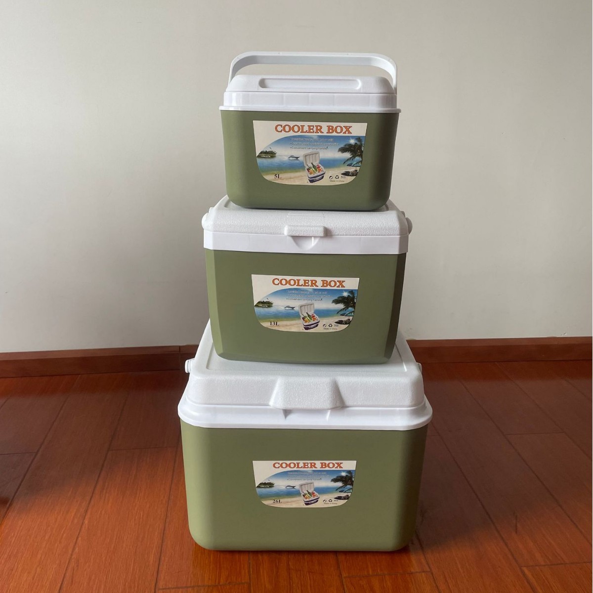 5L + 13L + 26L tres piezas verde oliva