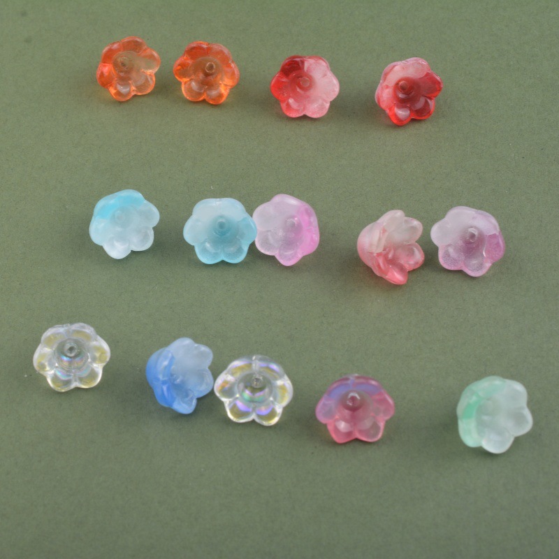 8x12铃兰花散珠风铃喇叭花苞铃铛仿水晶琉璃花铃diy饰品古风发簪