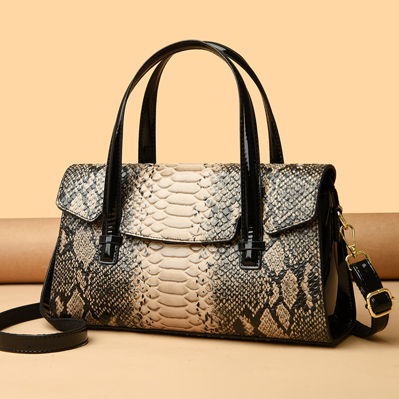 Moda versátil nuevo bolso de las mujeres bolso de pitón patrón retro Otoño e Invierno hombro bolsa de mensajero bolso de las mujeres elegante estilo europeo y americano