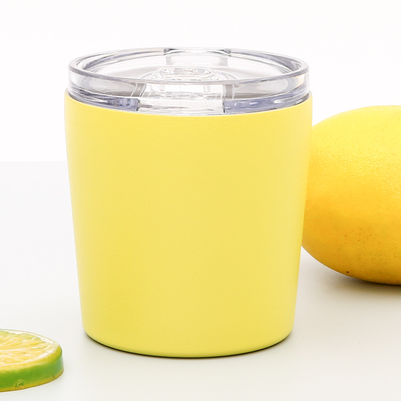 Taza de café de acero inoxidable 12oz/8oz, doble capa aislada, con tapa, taza de leche o viaje, venta directa de fábrica