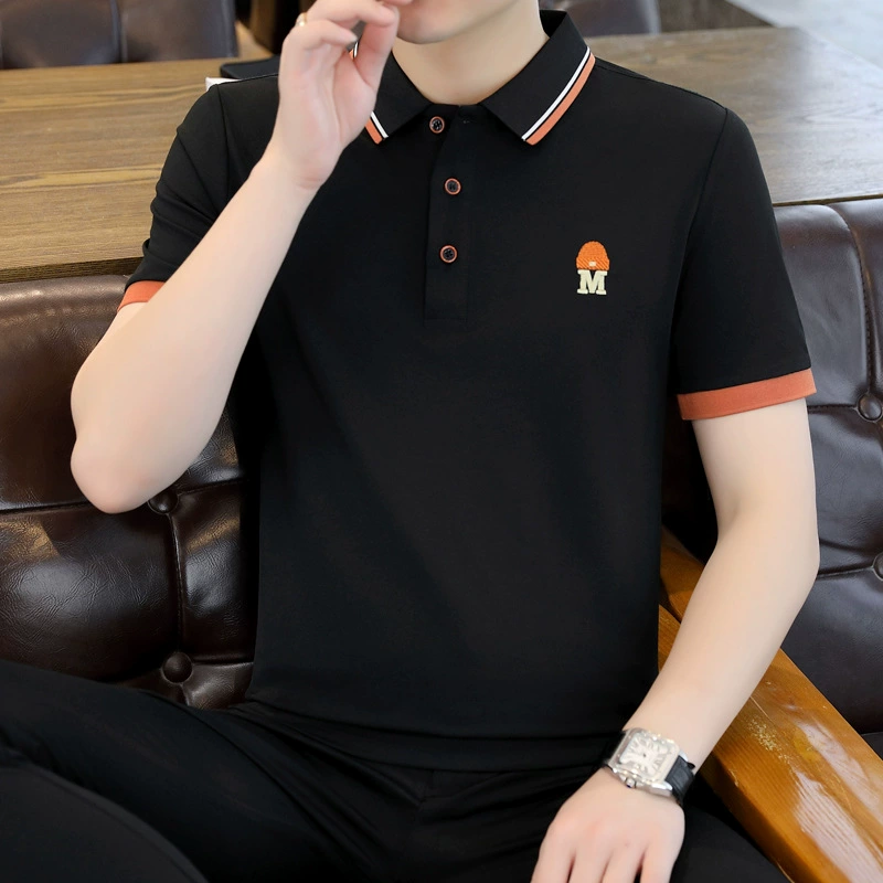 Летняя футболка с коротким рукавом для отдыха, трендовая футболка, slim fit, корейский стиль