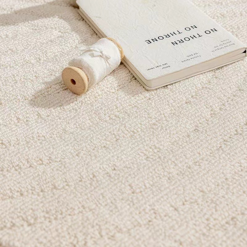 Salón de estar ligero lujoso impermeable alfombra de seda de diatomeas alfombra de suelo sofá de dormitorio crema viento no lavable limpieza anti-sucia antideslizante