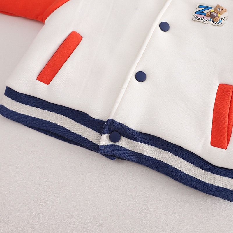 2023 Herbst/Winter Jungen Baseballanzug mit warmer Kleidung für Mädchen Winter Einteiliger Plüsch Baby Lamm Fleece Mantel_voghion.com