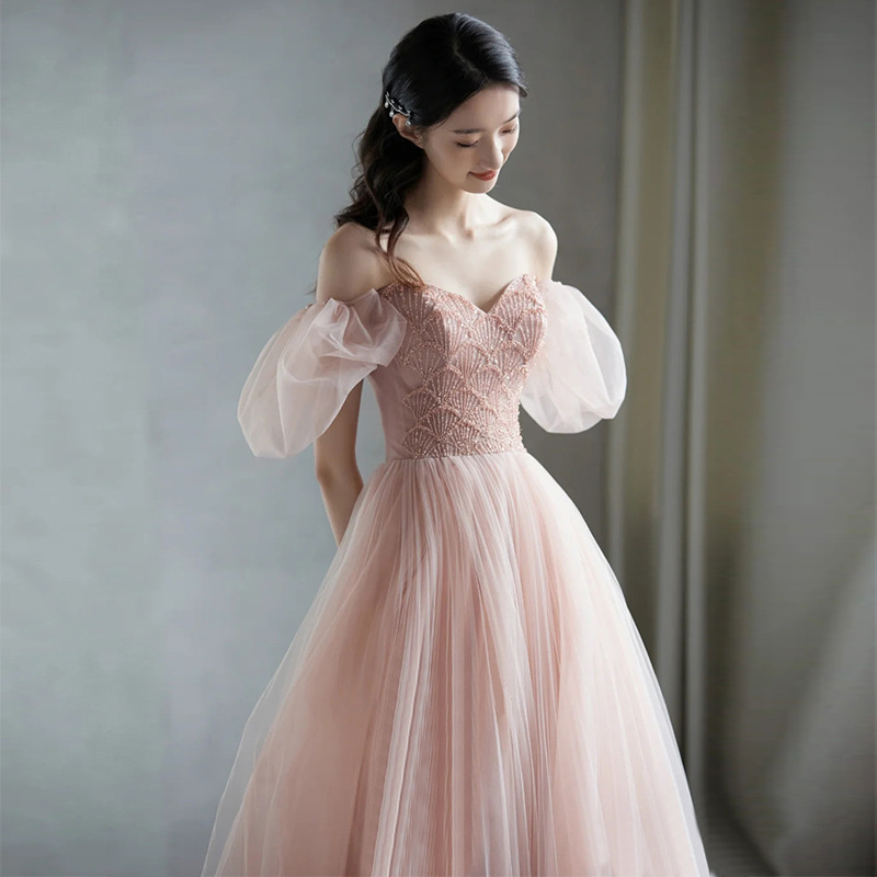 Vestido de Novia Runaway Princess Toast 2026, Nuevo Estilo Elegante, Color Rosa, Vestido de Verano para Anfitriona, Vestido de Gala para Mujer, Boda