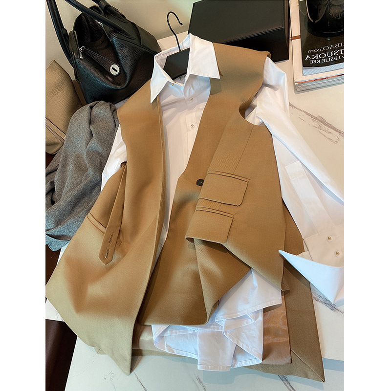 Spot neat style! Vest Capable Handsome Aura Vest Vest Sleeveless Vest Jacket Women's Spring and Summer