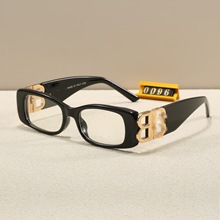 b家欧美风ins权志龙同款方框太阳镜女时尚板材双B小红书墨镜潮男