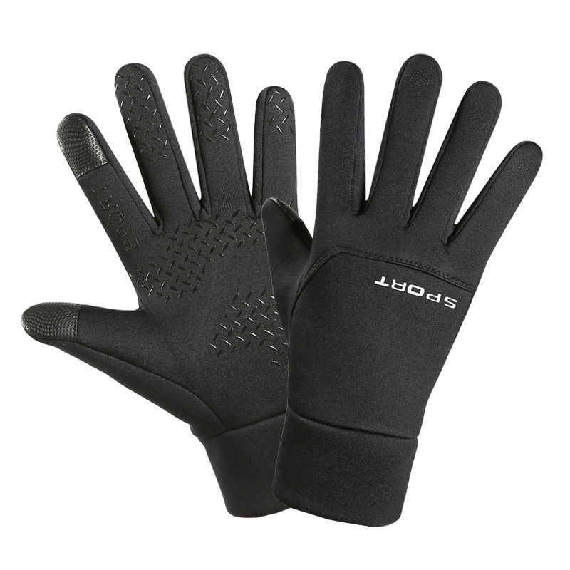 Guantes forrados de lana caliente nuevos guantes deportivos al aire libre de otoño e invierno para hombres y mujeres montando montañismo guantes impermeables a prueba de frío