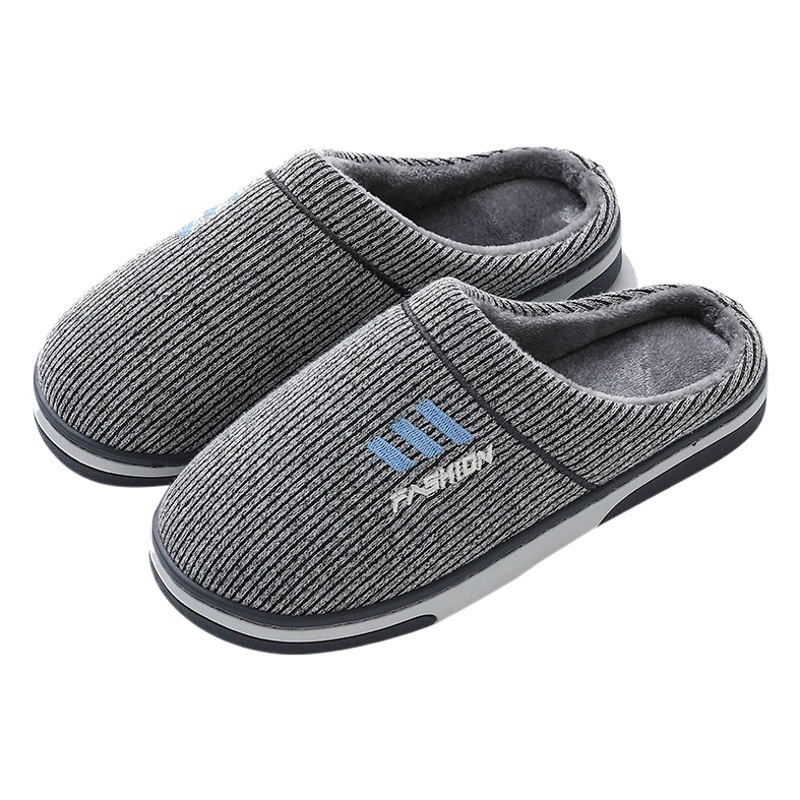 2023 Зимние новые мужские хлопковые тапочки, домашние Нескользящие теплые на флисовой подкладке, утолщенные оптом, цельная доставка