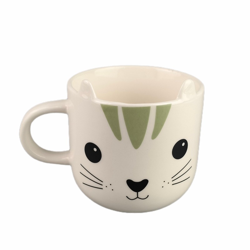 Taza de cerámica de gato lindo y genial Taza de gato japonesa Taza de agua en forma de gato Taza de gato genial de dibujos animados súper linda creativa