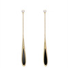 Silver needle, small design metal long earrings, trend of season