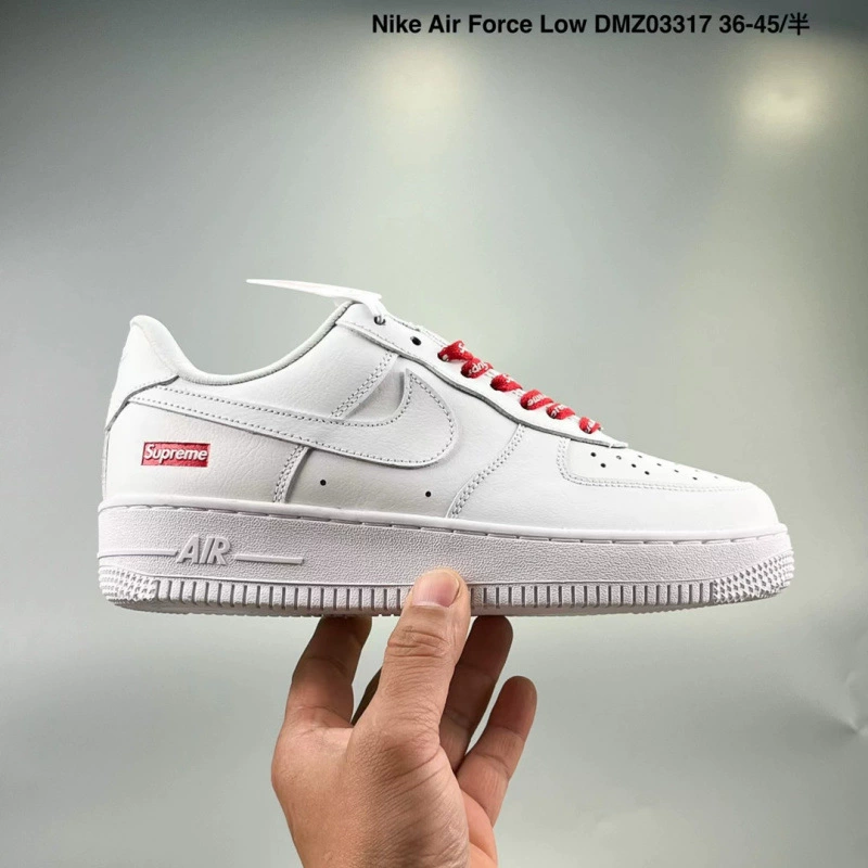 Air Force One Af1 Low-Top Sneakers for Men and Women, White Toe-Layer Cowhide Shoes for Men and Women, Versatile Sports and Leisure