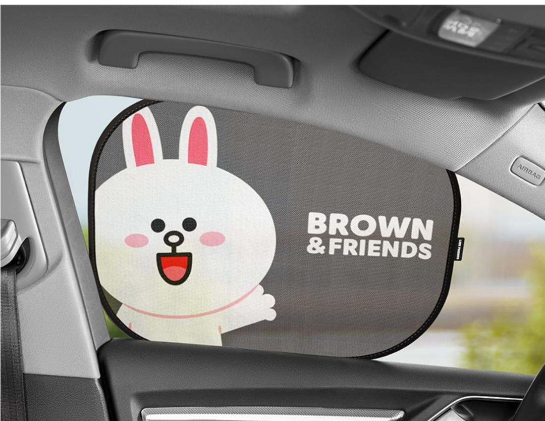 Line Car Sunshade Curtain, Heat-Insulating Sunshade, Summer Sunshade, Front Windshield Sunshade, Suction Cup Sunshade