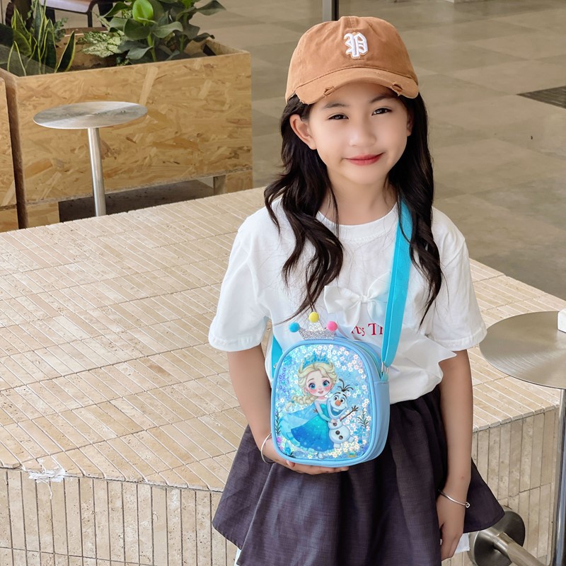 Bolso de niña con lentejuelas de moda coreana mini linda princesa bebé bandolera de dibujos animados dibujos animados para niños monedero