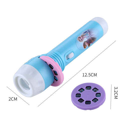 New Children's Projector Flashlight Luminous Flashlight Toy Insect Early Education Picture Reading Dinosaur Small Animal Pattern Wholesale
