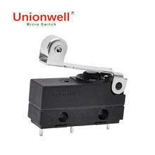 Unionwell防水微动开关新能源汽车防爆阀滚轮手柄小型微动开关3脚