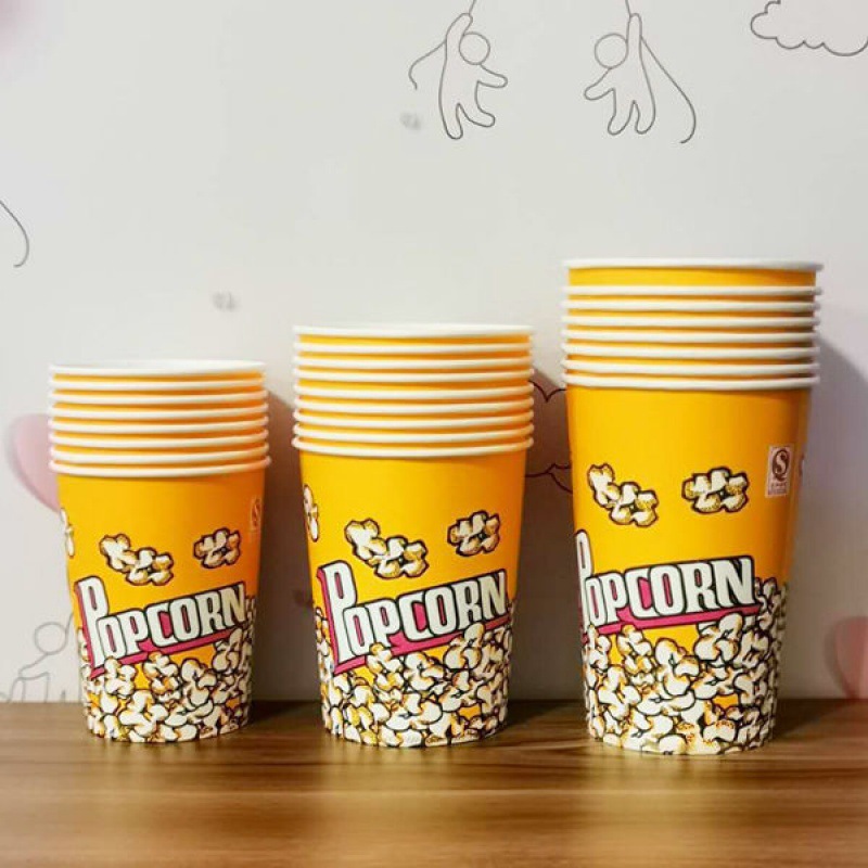 Popcorn bucket Disposable paper Drum trumpet 28A Full container wholesale pack Specifications Cinema KTV