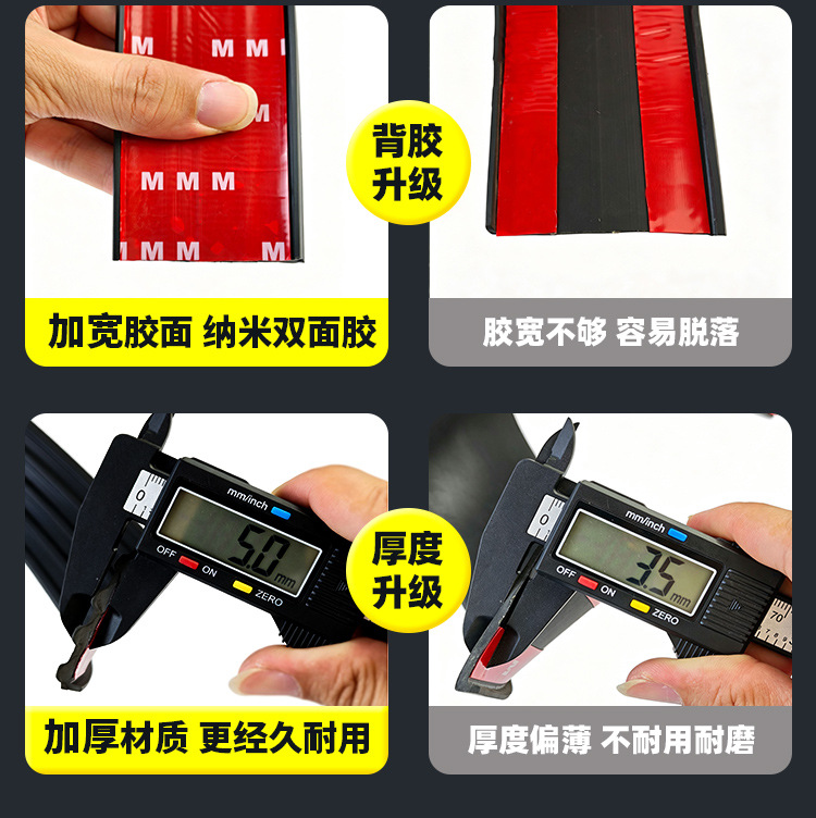 Electric Tricycle Anti-Collision Strip, Side Edge Rubber Strip, Motorcycle and Truck Guardrail Protection Strip, Anti-Scratch and Anti-Bump Strip for Cargo