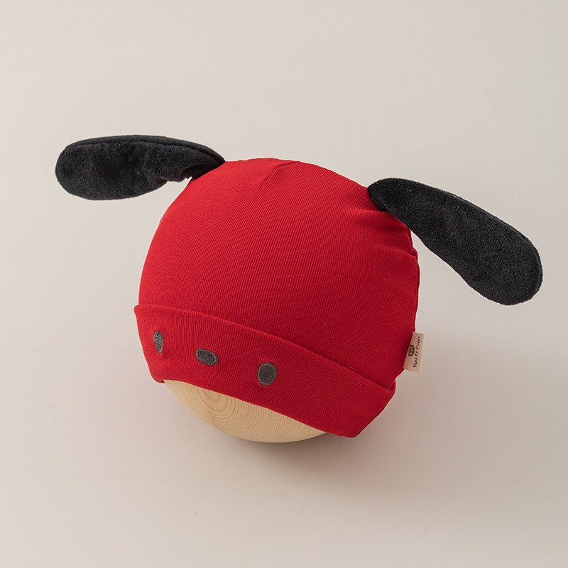 0-3 Meses de primavera y otoño delgado sombrero de bebés, algodón coreano, sombrero de bebés, perros