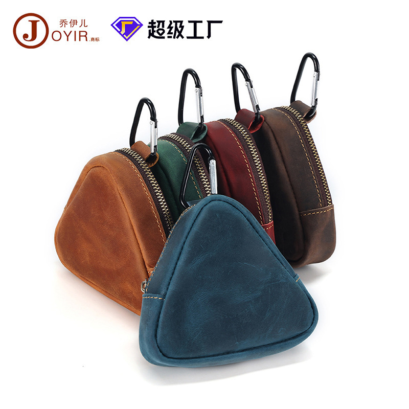 New Japanese Key Bag Small Waist Headset Storage Bag Men's and Women's Small Wallet Genuine Leather High-end Coin Purse