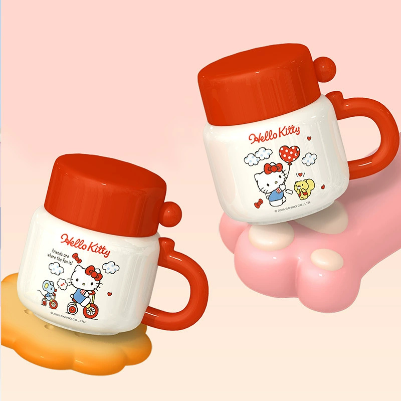 Термо чайник из керамики высокого качества с изображением Санрио, Hello Kitty