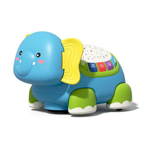 Infant Tummy Time Guide Baby 0-1 Year Old Head Lifting Training Early Education 6 Months Elephant Lights Music Toy