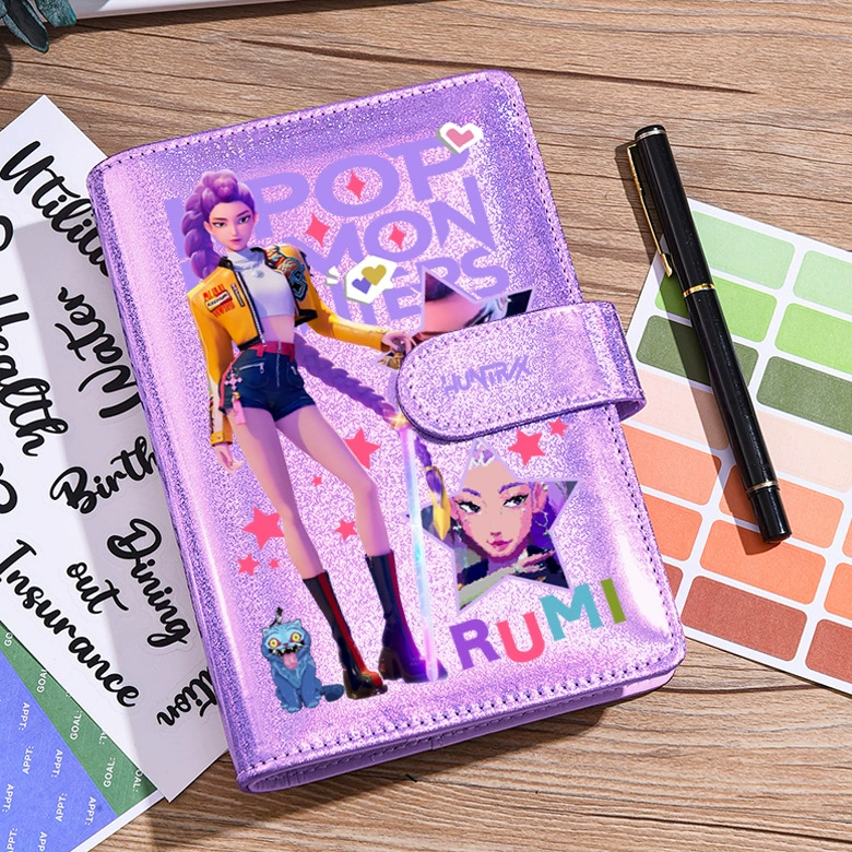 Kpop witch hunter group peripheral laser notebook student handbook notepad hard shell loose-leaf book cartoon animation