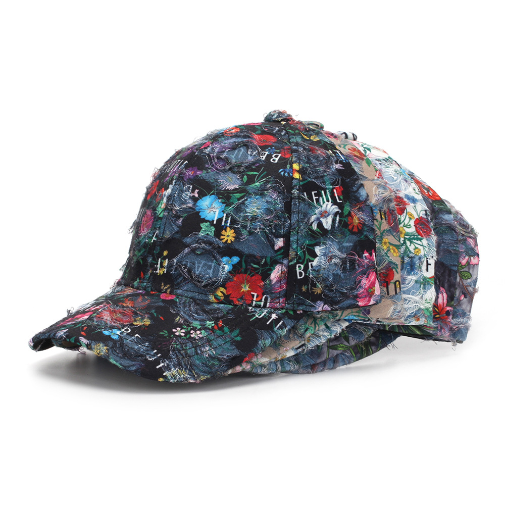 Ethnic Style Floral Baseball Cap For Women Sun Protection Hat_voghion.com