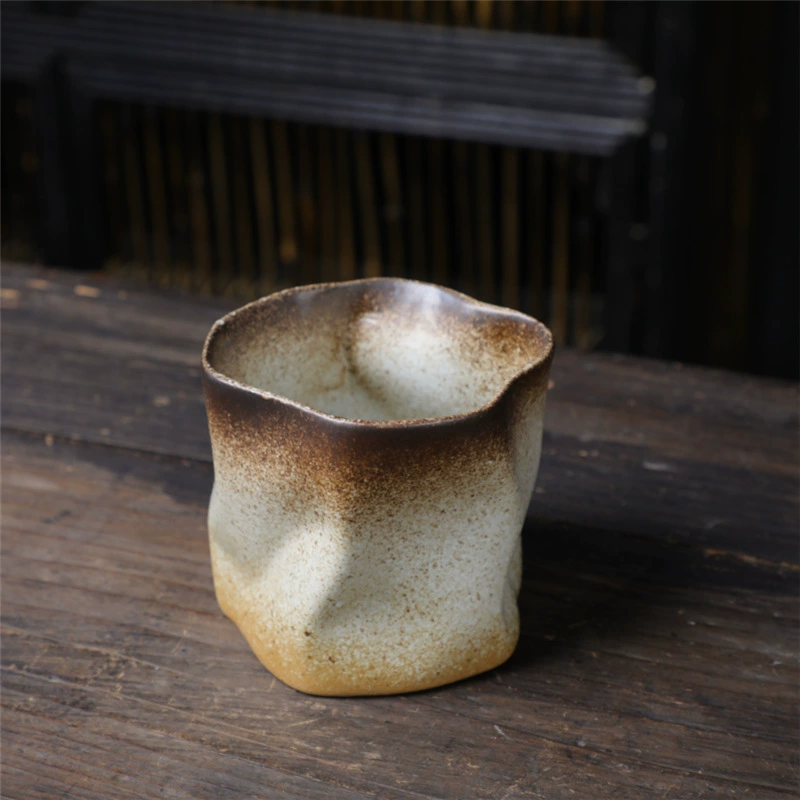Alien ceramic cup high -value coffee cup retro Mark cup cross -border supply irregular cup rough pottery cup