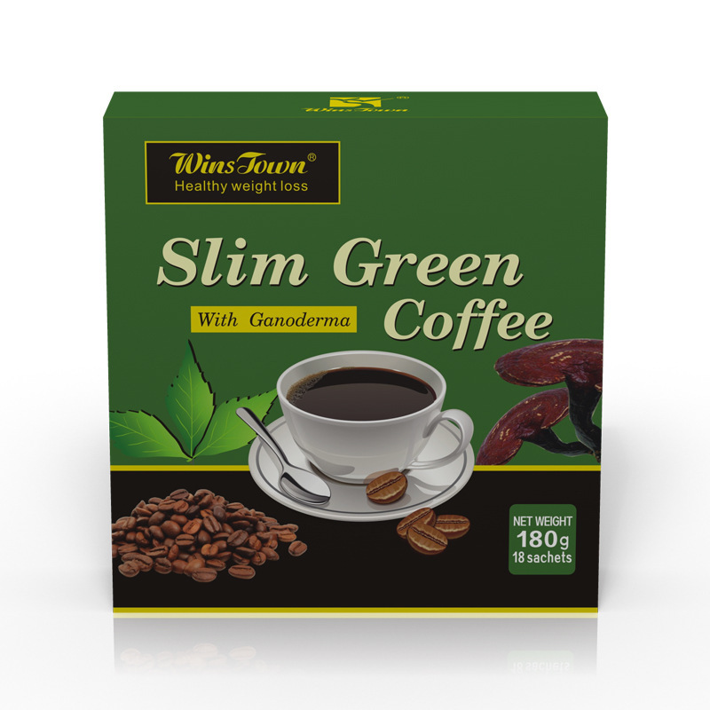 Cross-Border Export Ready Stock Weightlosscoffee Ganoderma Lucidum Green Coffee Slimgreencoffee Instant