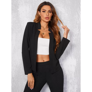 F 38835 Solid Casual Blazer Jacket ��ɫ���e�I���b�羳
