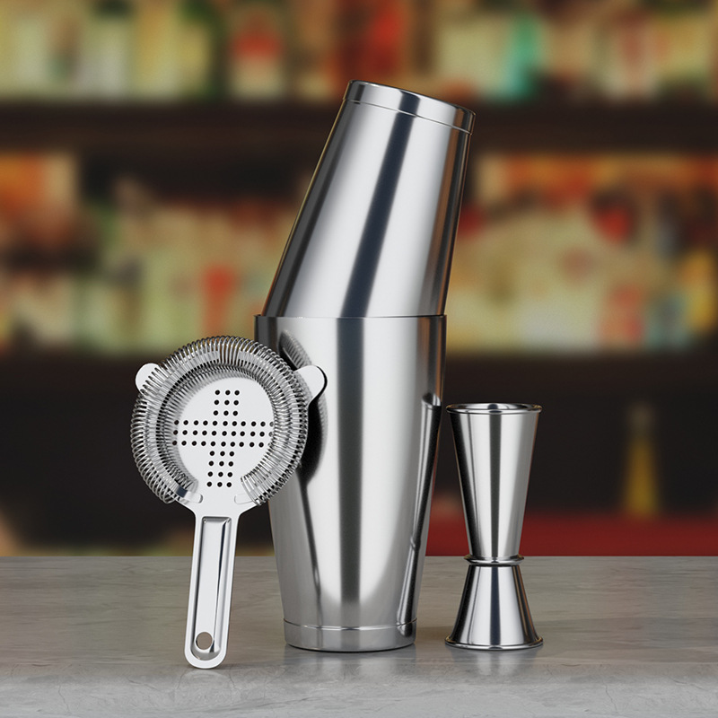 Acero inoxidable Boston blender bar shaker shaker set cross border set image 12