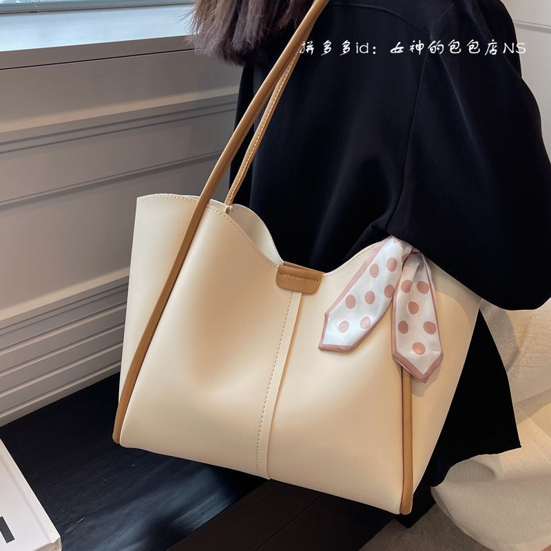 大容量春大型バッグ女性用 2025 新しい多用途ショルダーバッグファッショナブルなハイエンド外国風通勤トートバッグ|undefined
