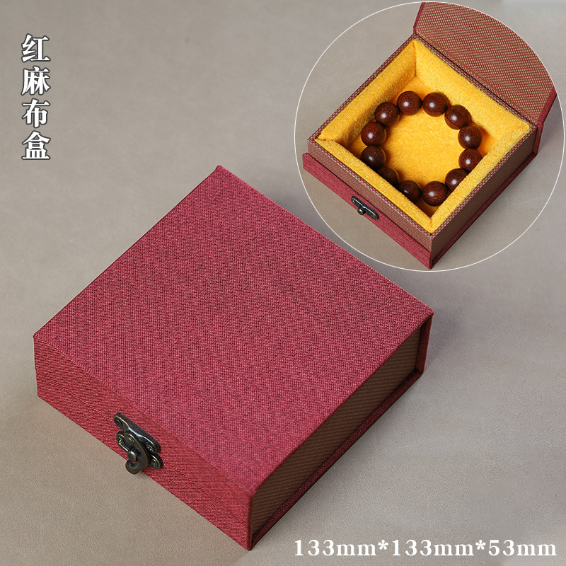 Red linen box