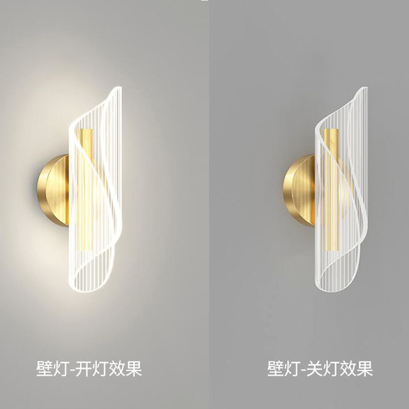 lámpara de pared acrílica fluorescente sala de estar fondo pared decoración lámpara pasillo escalera lámpara dormitorio cabezal de cama lámpara LED