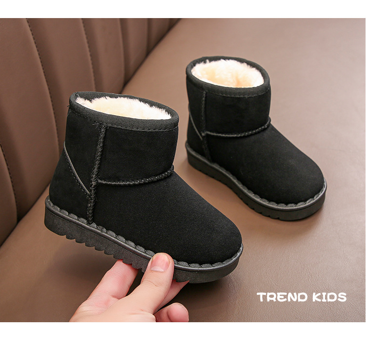 Doposci per bambini per ragazzi e ragazze nell'inverno 2023 nuovo set di stivaletti corti, scarpe in cotone scamosciato, isolamento in peluche_voghion.com