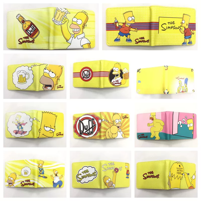 Cartoon cute polyurethane wallet, short card holder