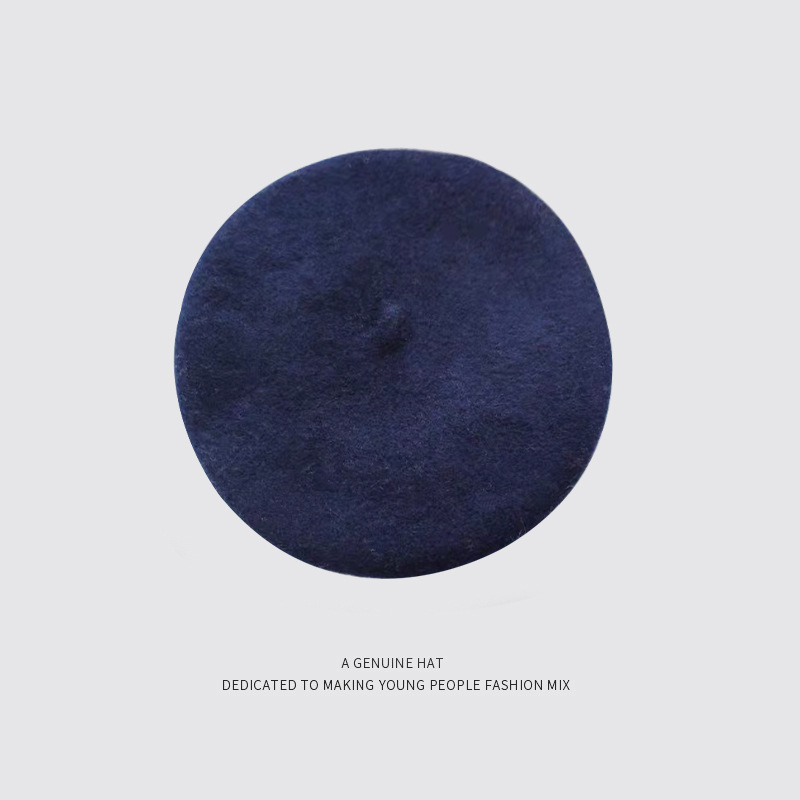 77g Weight Beret Hat Hats Type Daily Occasion Solid Color Pattern Winter Season Women'S Gender Sewing Design Simple Style Style Eaveless Rim Women'S Simple Style Solid Color Sewing Eaveless Beret Hat 10
