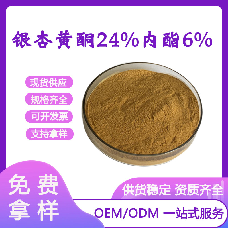 银杏黄酮24% 银杏内酯6% 植物提取银杏叶提取物银杏叶粉批发现货