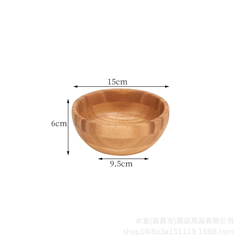 Tazón de Bambú Espeso para Ensalada y Preparación de Cocina Estilo Japonés
