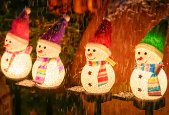 Lámpara de Tierra solar decoración de Navidad lámpara de muñeco de nieve al aire libre jardín lámpara de paisaje Césped lámpara de tierra transfronteriza