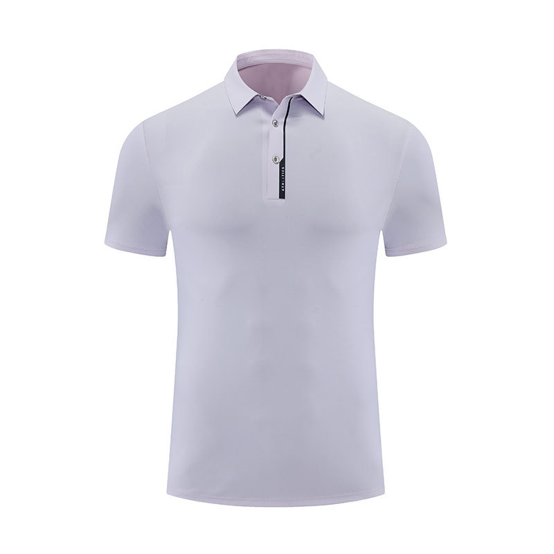 Camisa POLO transpirable de ocio al aire libre, ropa de secado rápido, seda de hielo, color sólido, correr, fitness, golf, deportes, camiseta de manga corta para hombres