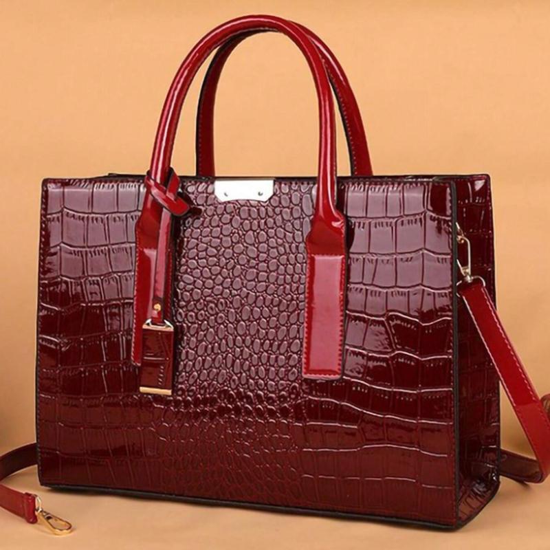2025 New Cross-Border Dropshipping Women's Top Handle Bag Crocodile Pattern Crossbody Bag