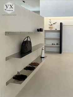 Bag and Shoe Storage Rack Stainless Steel Solid Wall Multi-Layer Shoe Display Rack Wall-Mounted Storage Wall-Mounted Shoe Rack