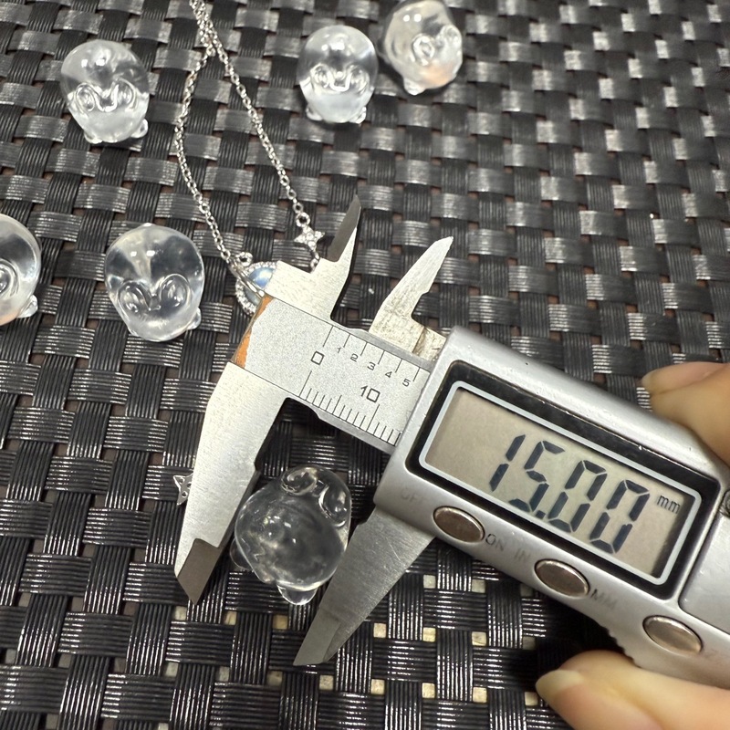 净体胖兔兔雕刻件天然白水晶胖呼呼16mm*15mm|undefined