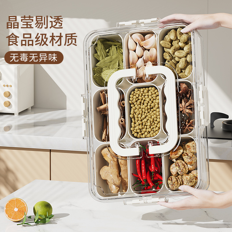 Cajas de almacenamiento para el refrigerador, diseñadas para mantener los alimentos frescos durante más tiempo. Cajas herméticas, con capacidad para varios compartimentos. Adecuadas para transportar verduras y frutas a través de fronteras internacionales.
