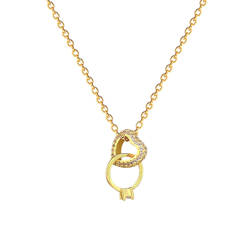 [Acero de titanio] Anillo de amor Exquisito y ligero, temperamento de lujo, hermoso collar de diamantes, cadena de clavícula de todo fósforo femenina, cadena de acero de titanio image 5